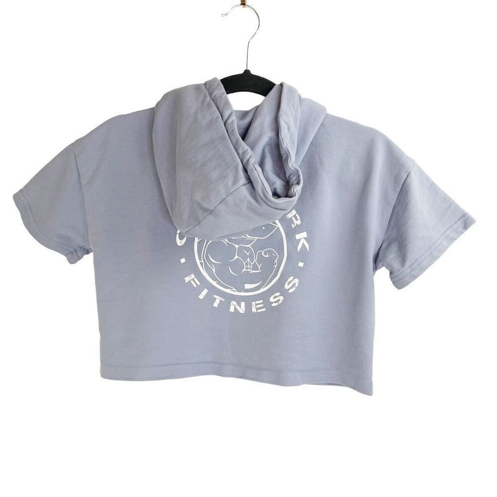 Gymshark Lavender Cropped Hoodie with White Logo
